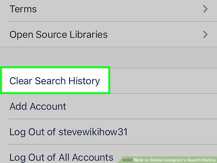 Search account. Instagram search History. Instagram search. Clear Instagram search History. How to Clear search History.